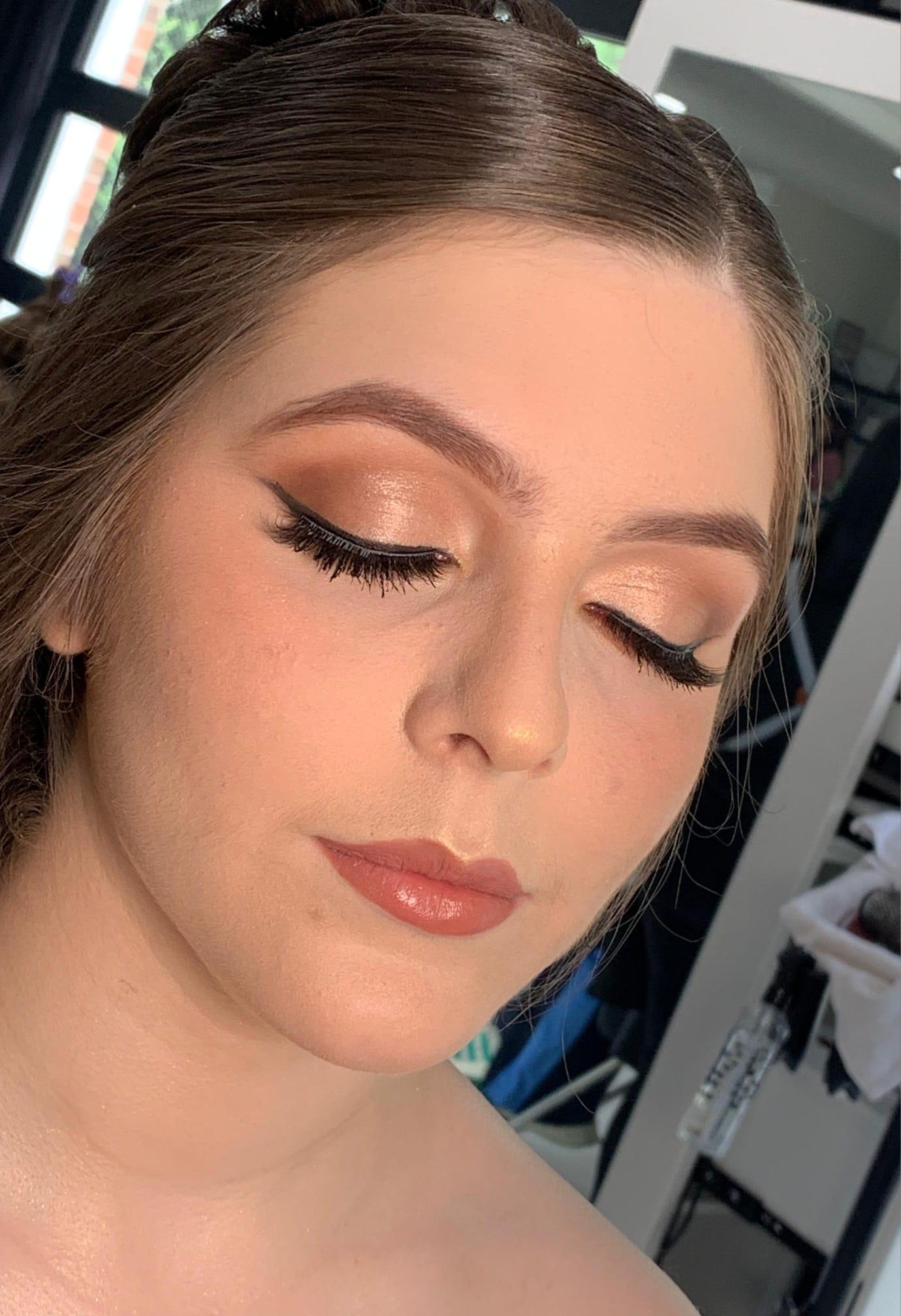 Special-occasion hair and makeup work photographed at Act 1 Salon & Spa